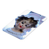 Victoriaans dame in ruffled bonnet hoofd vaas meis magneet (Linkerzijde)