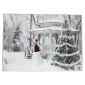  Victoriaans dame in winterparktekening Groot Cadeauzakje (Achterkant)