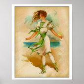 Victoriaans dame in zwemkostuum poster (Voorkant)