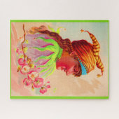 Victoriaans dame jester legpuzzel (Horizontaal)