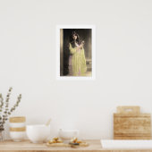 Victoriaans dame, lange haargrond poster (Keuken)