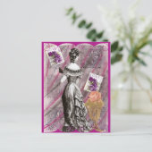 Victoriaans Dame Love Briefkaart (Staand voorkant)