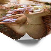  Victoriaans dame met bloemen Poster (Hoek)