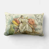 Victoriaans dame met boek uit een tijdschrift uit  kussen (Voorkant)