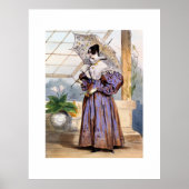 Victoriaans dame met parasol - Elegante tuinkunst  Poster (Voorkant)