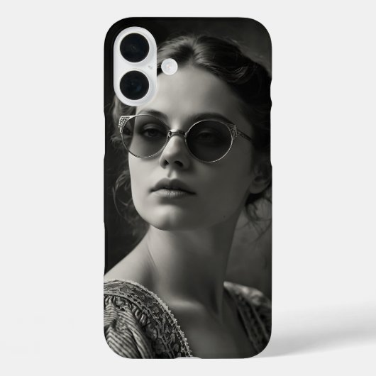 Victoriaans dame met zonnebril Art Case-Mate iPhone Case (Achterkant)