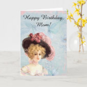 Victoriaans dame op het Wenskaart van het gevechte Kaart (Gele Bloem)