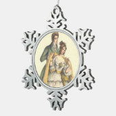 Victoriaans dame / paar vintage kerst Ornament (Rechts)