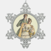 Victoriaans dame / paar vintage kerst Ornament (Voorkant)