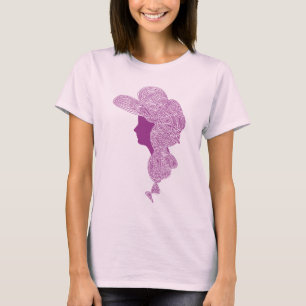 Victoriaans dame - Paarse T-shirt