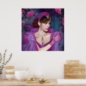 Victoriaans dame poster (Keuken)