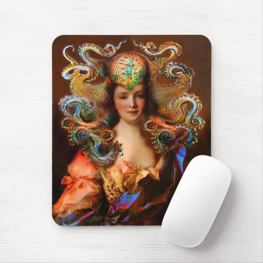  Victoriaans dame Squid Mousepad Muismat (Met muis)