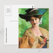 VICTORIAANS  DAME VROUW BRIEFKAART (Voorkant / Achterkant)