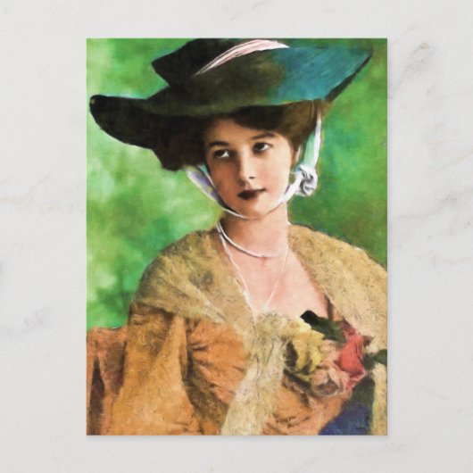 VICTORIAANS  DAME VROUW BRIEFKAART (Voorkant)
