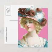 VICTORIAANS DAME VROUW BRIEFKAART (Voorkant / Achterkant)