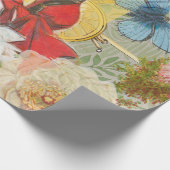 Victoriaans dame vrouw plezier vervoer cadeaupapier (Hoek)