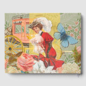 Victoriaans dame vrouw plezier vervoer gastenboek (Achterkant)