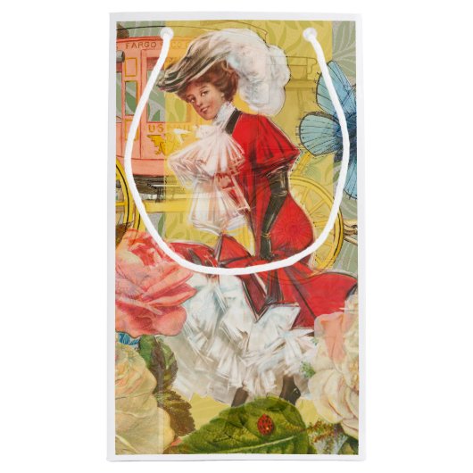 Victoriaans dame vrouw plezier vervoer klein cadeauzakje (Achterkant)