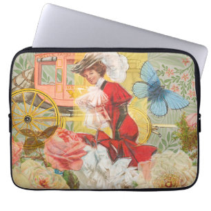 Victoriaans dame vrouw plezier vervoer laptop sleeve
