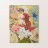 Victoriaans dame vrouw plezier vervoer legpuzzel (Verticaal)
