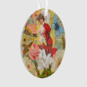 Victoriaans dame vrouw plezier vervoer ornament (voorkant)
