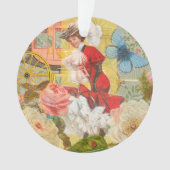 Victoriaans dame vrouw plezier vervoer ornament (voorkant)