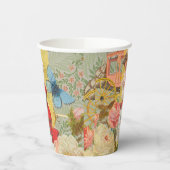 Victoriaans dame vrouw plezier vervoer papieren bekers (Links)