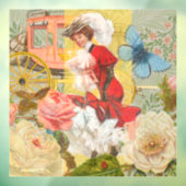 Victoriaans dame vrouw plezier vervoer raamsticker (Vel 3)