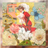 Victoriaans dame vrouw plezier vervoer raamsticker (Vel 2)