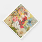 Victoriaans dame vrouw plezier vervoer servet (Hoek)