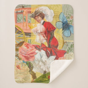 Victoriaans dame vrouw plezier vervoer sherpa deken