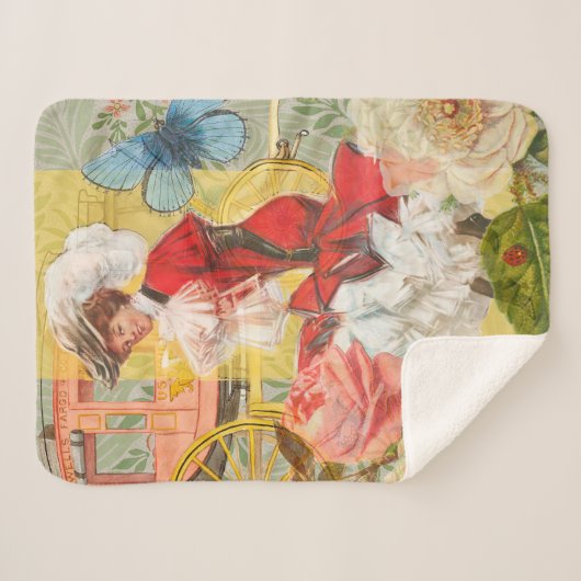 Victoriaans dame vrouw plezier vervoer sherpa deken (Voorkant (horizontaal))
