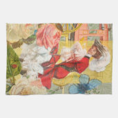 Victoriaans dame vrouw plezier vervoer theedoek (Horizontaal)