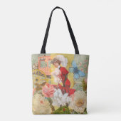 Victoriaans dame vrouw plezier vervoer tote bag (Achterkant)