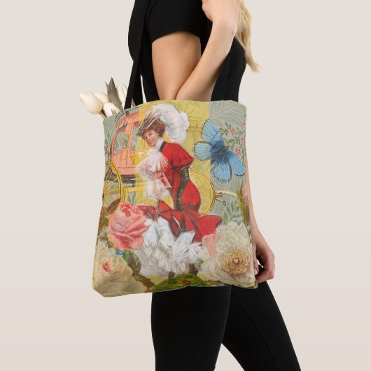 Victoriaans dame vrouw plezier vervoer tote bag (Dichtbij)