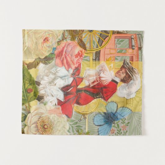 Victoriaans dame vrouw plezier vervoer wandkleed (Voorkant (horizontaal))