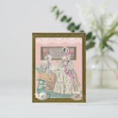Victoriaans dames briefkaart (Staand voorkant)