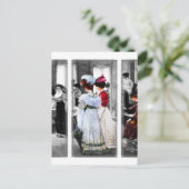  Victoriaans dames Briefkaart (Staand voorkant)