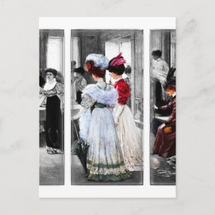 Victoriaans dames Briefkaart