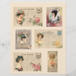  Victoriaans Dames Briefkaarten Scrapbook