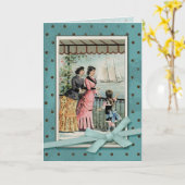 Victoriaans dames en meisjes bij het Zee Kaart (Gele Bloem)