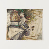 Victoriaans dames in de tuin conversatie -  wandkleed (Voorkant (horizontaal))