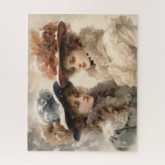 Victoriaans dames legpuzzel (Verticaal)