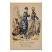 Victoriaans dames meisje wandeling scène parijs vi perfect poster (Voorkant)