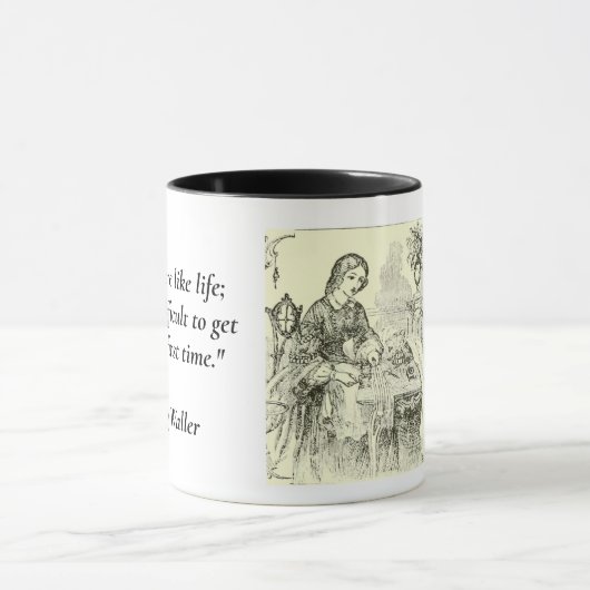 Victoriaans dames naaien Mok (Midden)