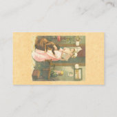 Victoriaans dames naaien visitekaartje (Achterkant)