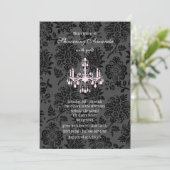 Victoriaans damesbridal Shower Invitation (roze) Kaart (Staand voorkant)