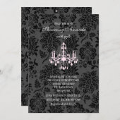 Victoriaans damesbridal Shower Invitation (roze) Kaart (Voorkant / Achterkant)