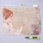  Victoriaans damesdebetpapier Tissuepapier (Craft)