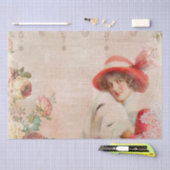  Victoriaans damesdebetpapier Tissuepapier (Craft)